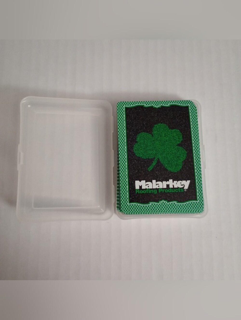 Malarkey Roofing Products Playing Cards W/Trivia Facts & Plastic Case  Full Deck